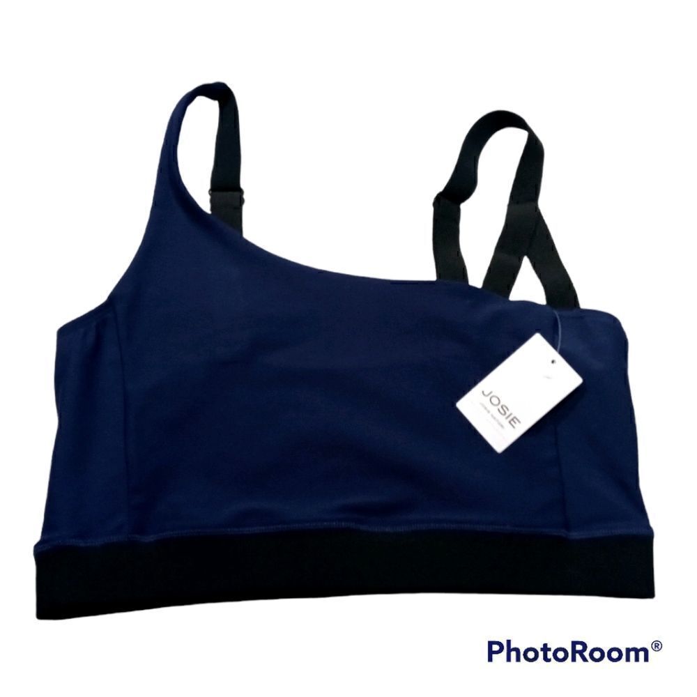 Natori Josie Solstice Asymmetrical Cropped Navy Blue Cami -P